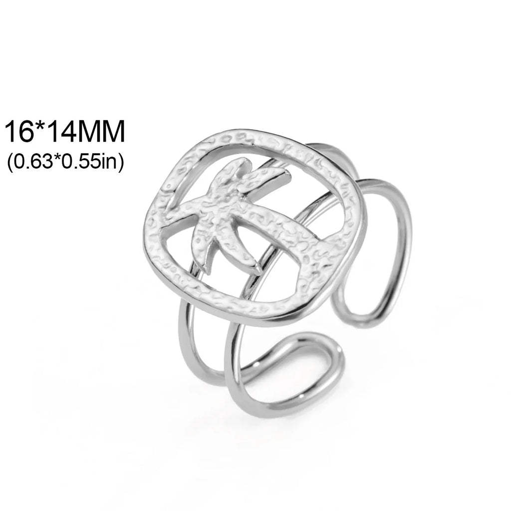 Palm tree motif ring