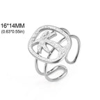 Palm tree motif ring