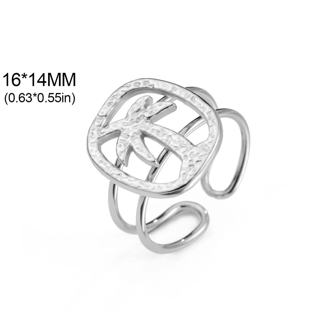 Palm tree motif ring