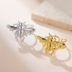 Bee ring for women, gold