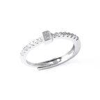 Adjustable women's ring with initial - letter