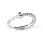 Adjustable women's ring with initial - letter