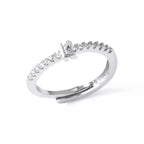 Adjustable women's ring with initial - letter