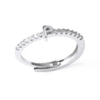 Adjustable women's ring with initial - letter