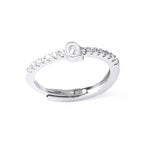Adjustable women's ring with initial - letter