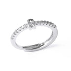 Adjustable women's ring with initial - letter