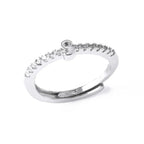 Adjustable women's ring with initial - letter