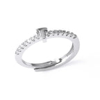 Adjustable women's ring with initial - letter
