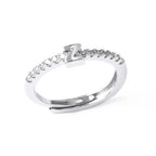 Adjustable women's ring with initial - letter