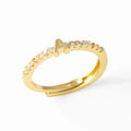 Adjustable women's ring with initial - letter