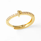 Adjustable women's ring with initial - letter
