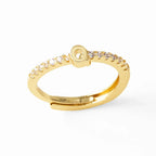 Adjustable women's ring with initial - letter