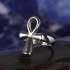Egyptian Ankh Ring Silver