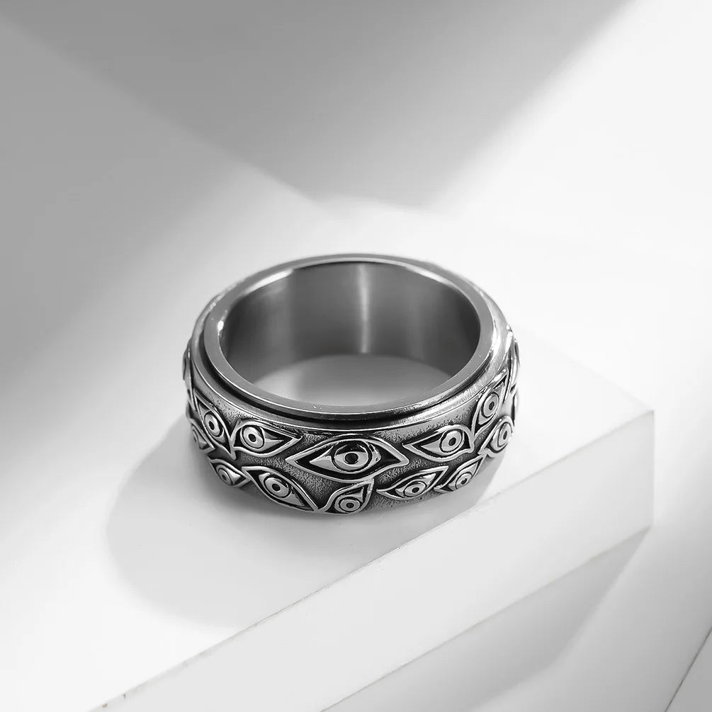 Spinner Stress Relief Ring Eye Silver