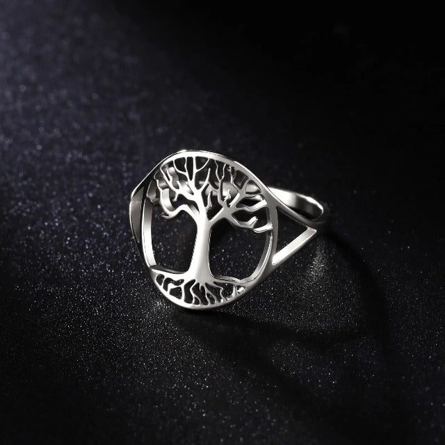 Tree of Life Ring for Women silver
