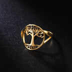Tree of Life Ring for Women Gold 