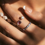 Ring with Moonstone Crystal