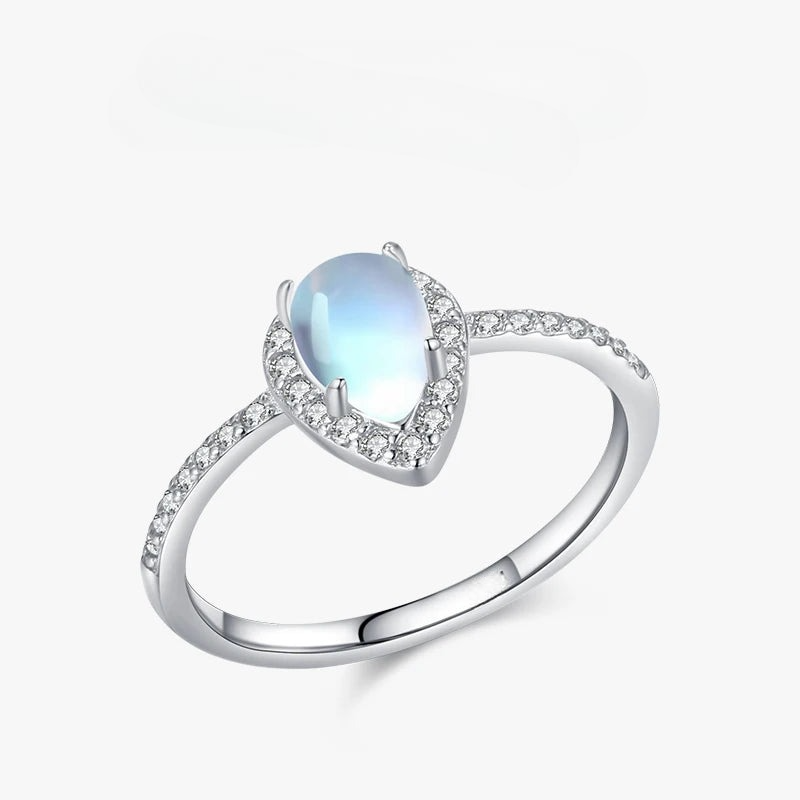Moonstone Zircon Band Ring