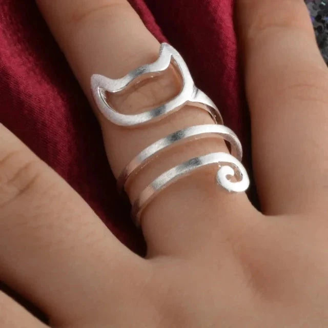 Cat Ring Silver