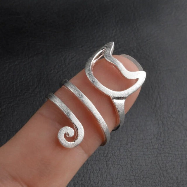 Cat Ring Silver