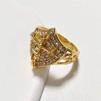 Christian Jesus Ring with Rhinestones