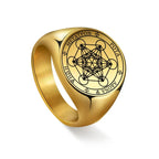 Metatron's Cube Ring gold b