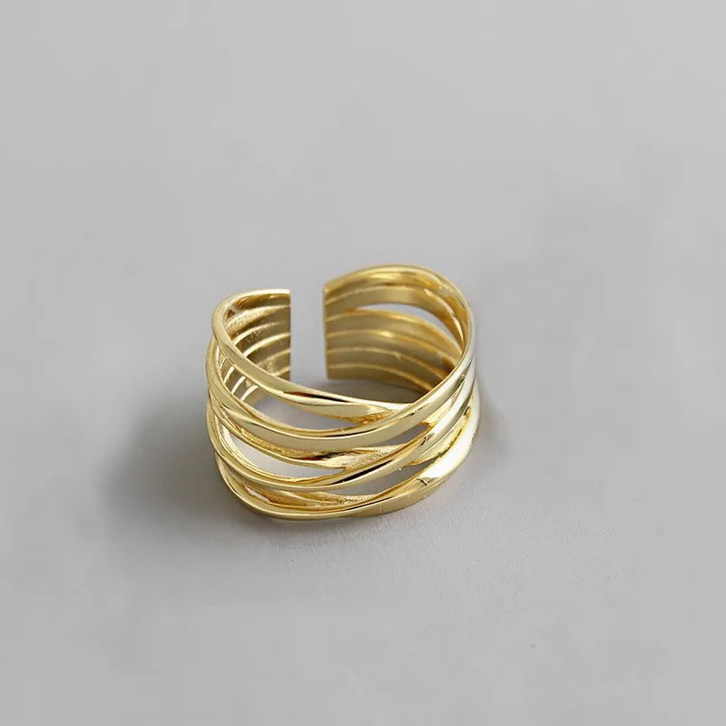 Ethnic-Style Women’s Band Ring gold