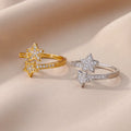 Double Star Zircon Ring in Silver
