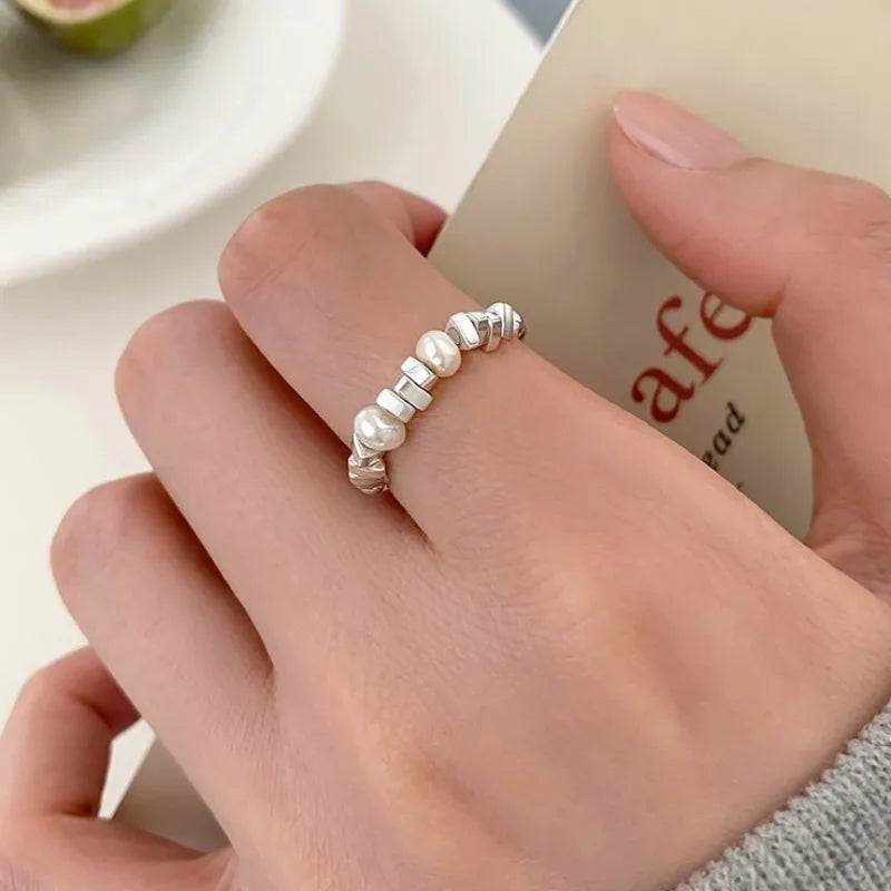 Elegant Beaded Band Ring