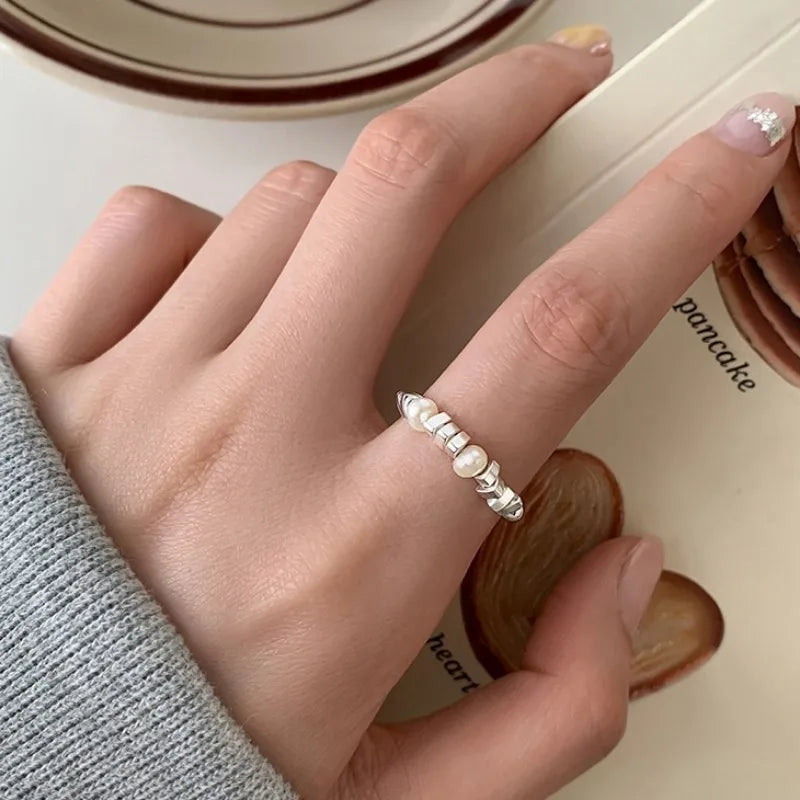 Elegant Beaded Band Ring