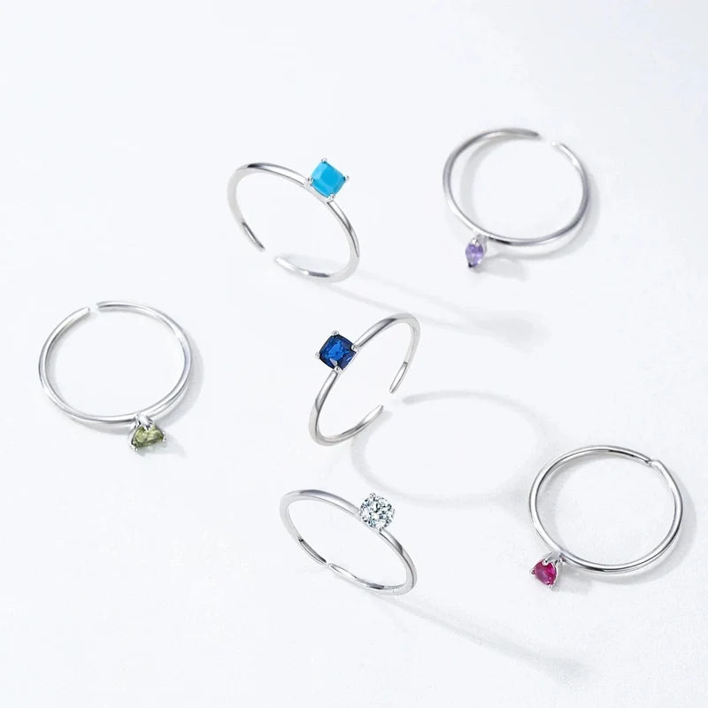 Colored Zircon Ring Birthstone