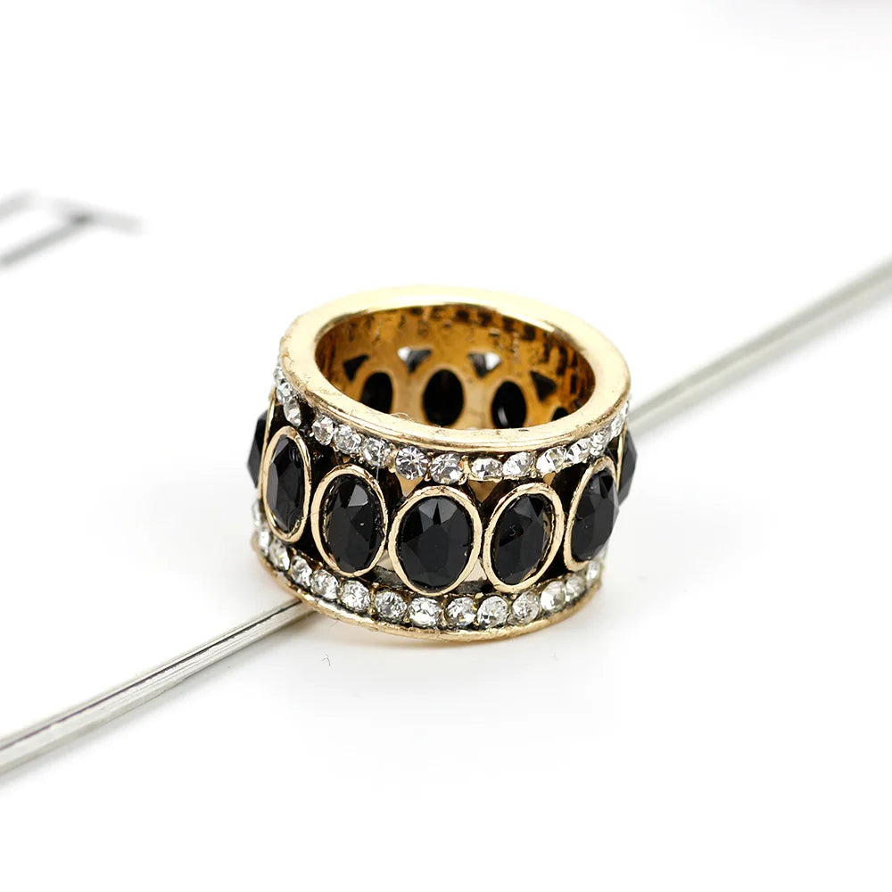 Ethnic Oriental-Style Ring in Black