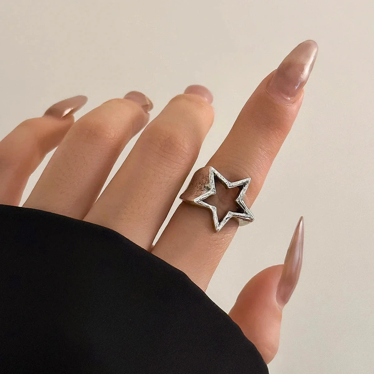 Star Band Ring for Women in silver