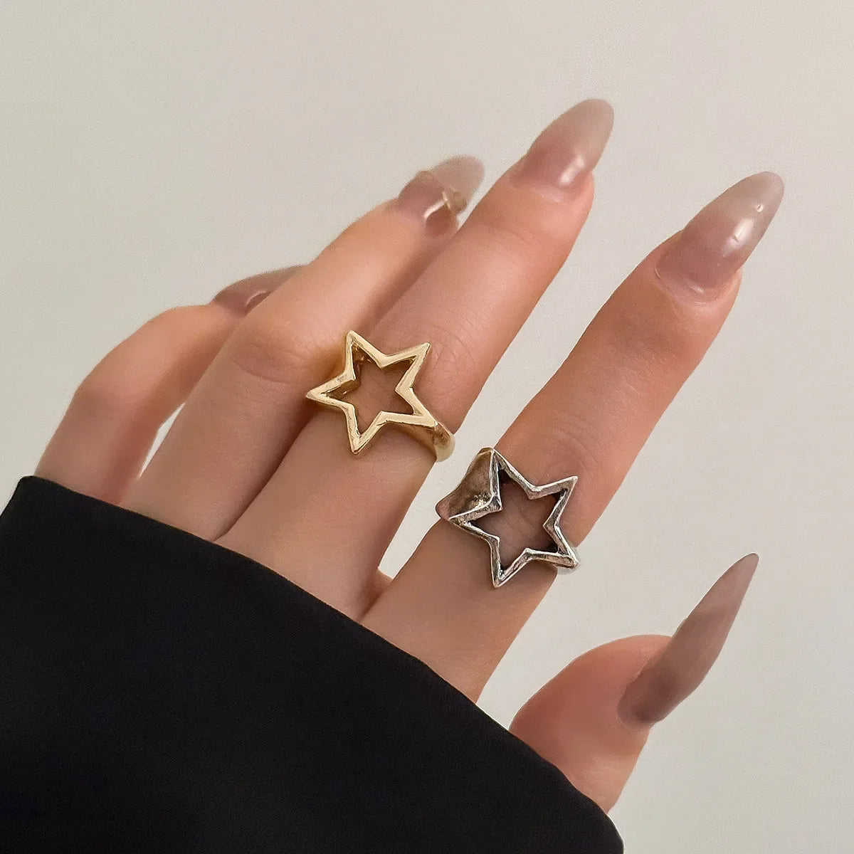Star Band Ring for Women in gold