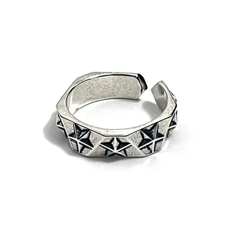 Carved Star Band Ring