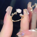 Tulip Flower Zircon Band Ring