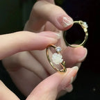 Tulip Flower Zircon Band Ring