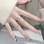 Tulip Flower Zircon Band Ring