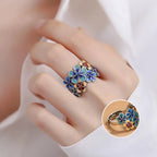 Colored Flower Band Ring