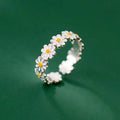 Daisy Flower Band Ring