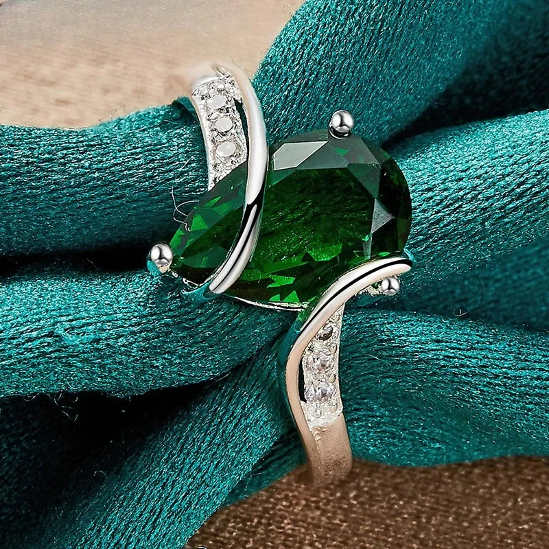Water Drop Zircon Band Ring