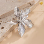 Large Flower Band Ring silver