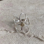 Elegant Large Flower Band Ring