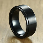 Men's Anti-Stress Spinner Ring Black