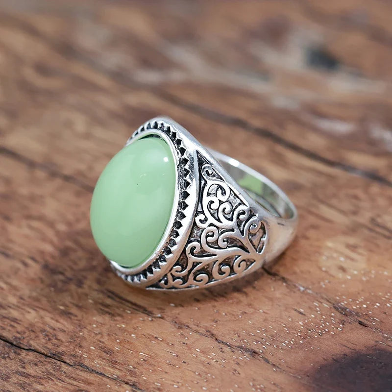 Ethnic Oval Band Ring