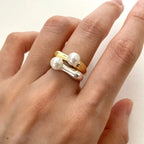 Women's Ring with White Pearl