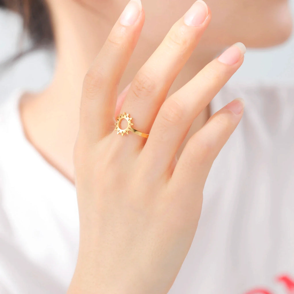 Sun Ring for Women gold