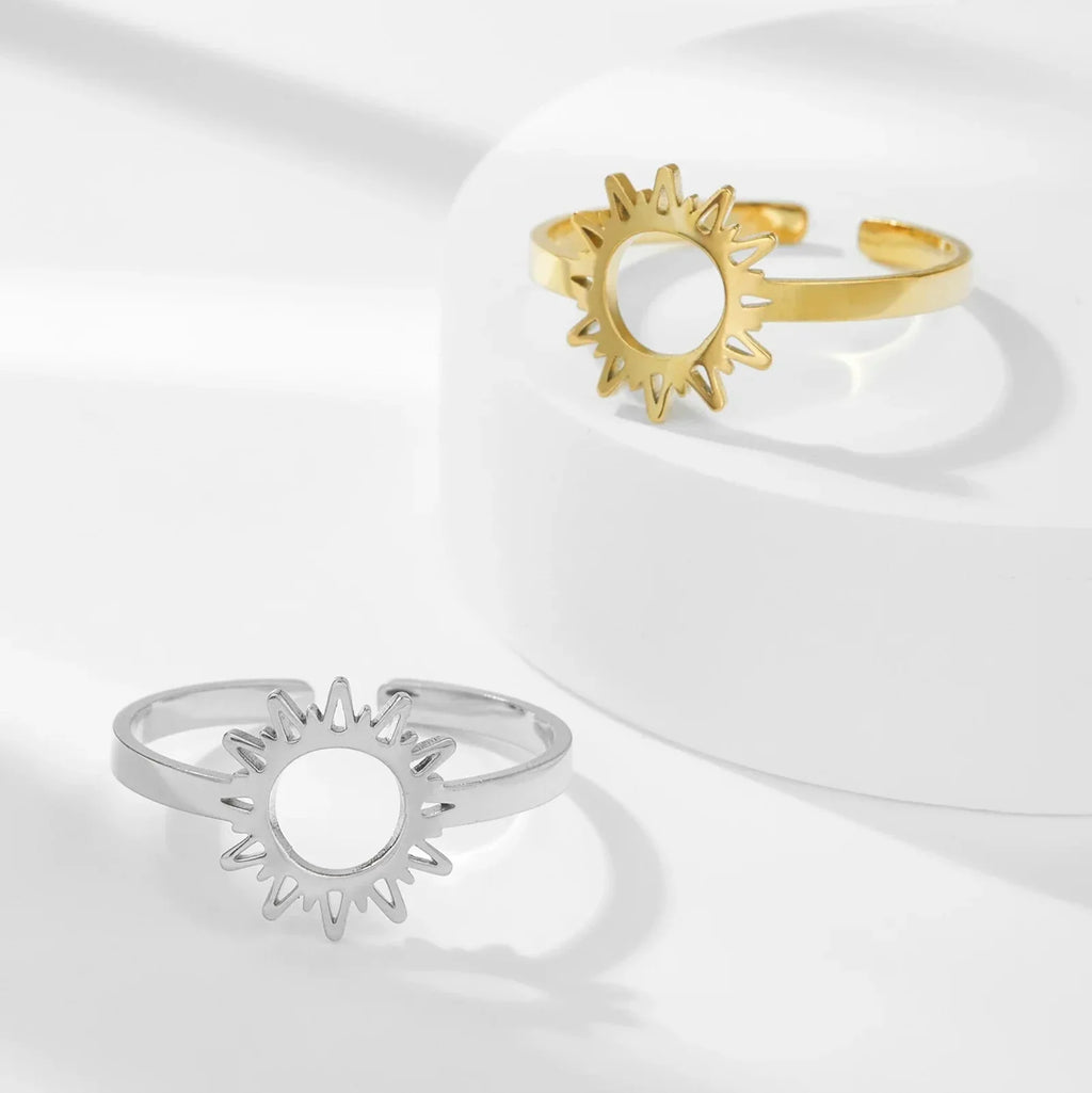 Sun Ring for Women silver