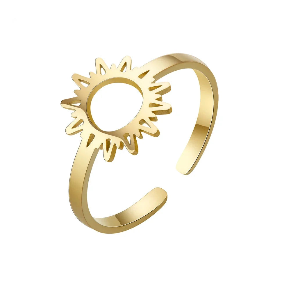 Sun Ring for Women gold