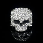 Skull Ring with Rhinestones